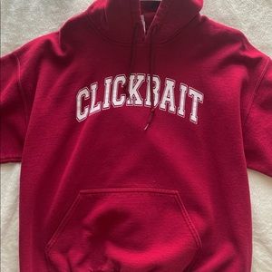 David Dobrik official CLICKBAIT maroon sweatshirt. Size M